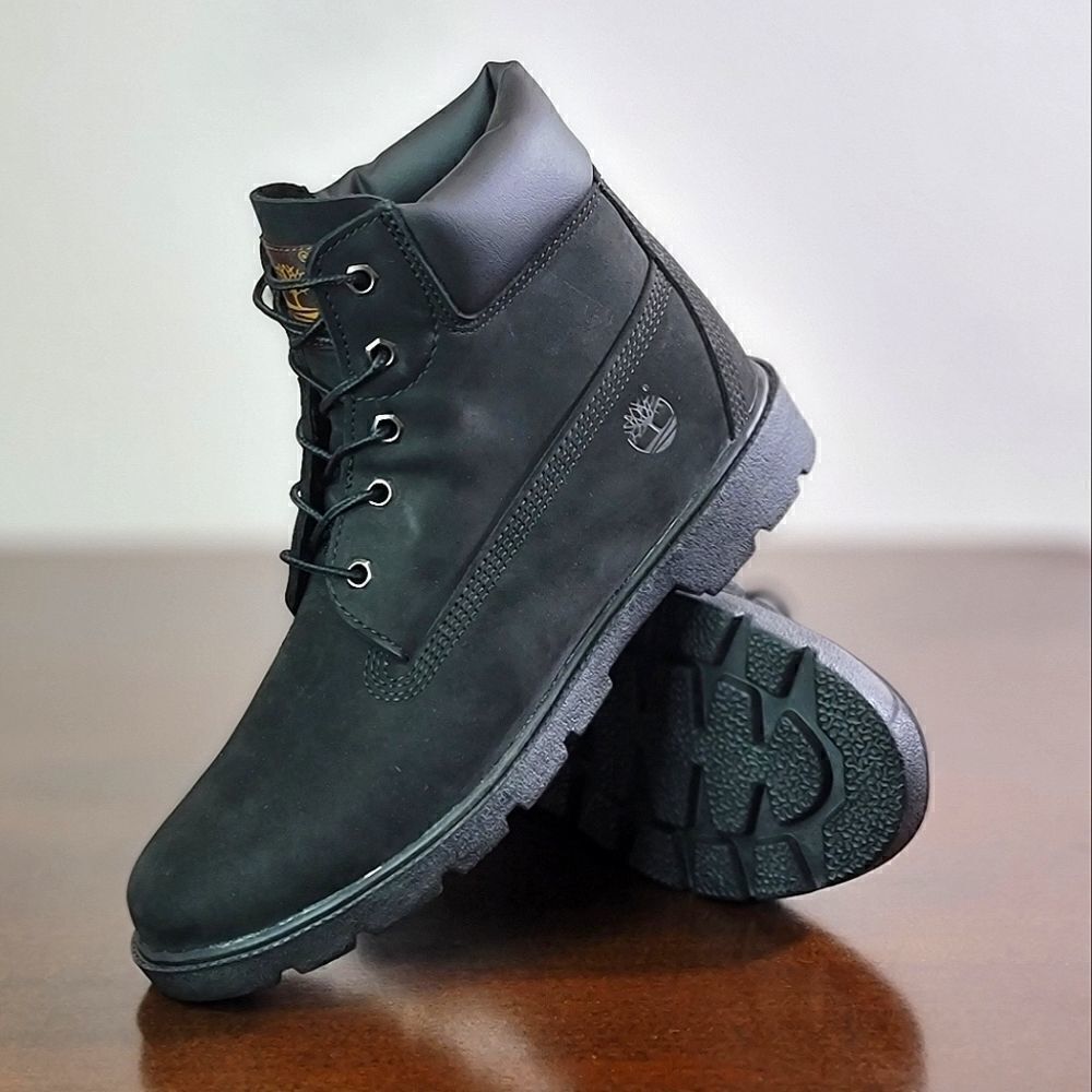 Timberland Premium Black Leather Boots Waterproof